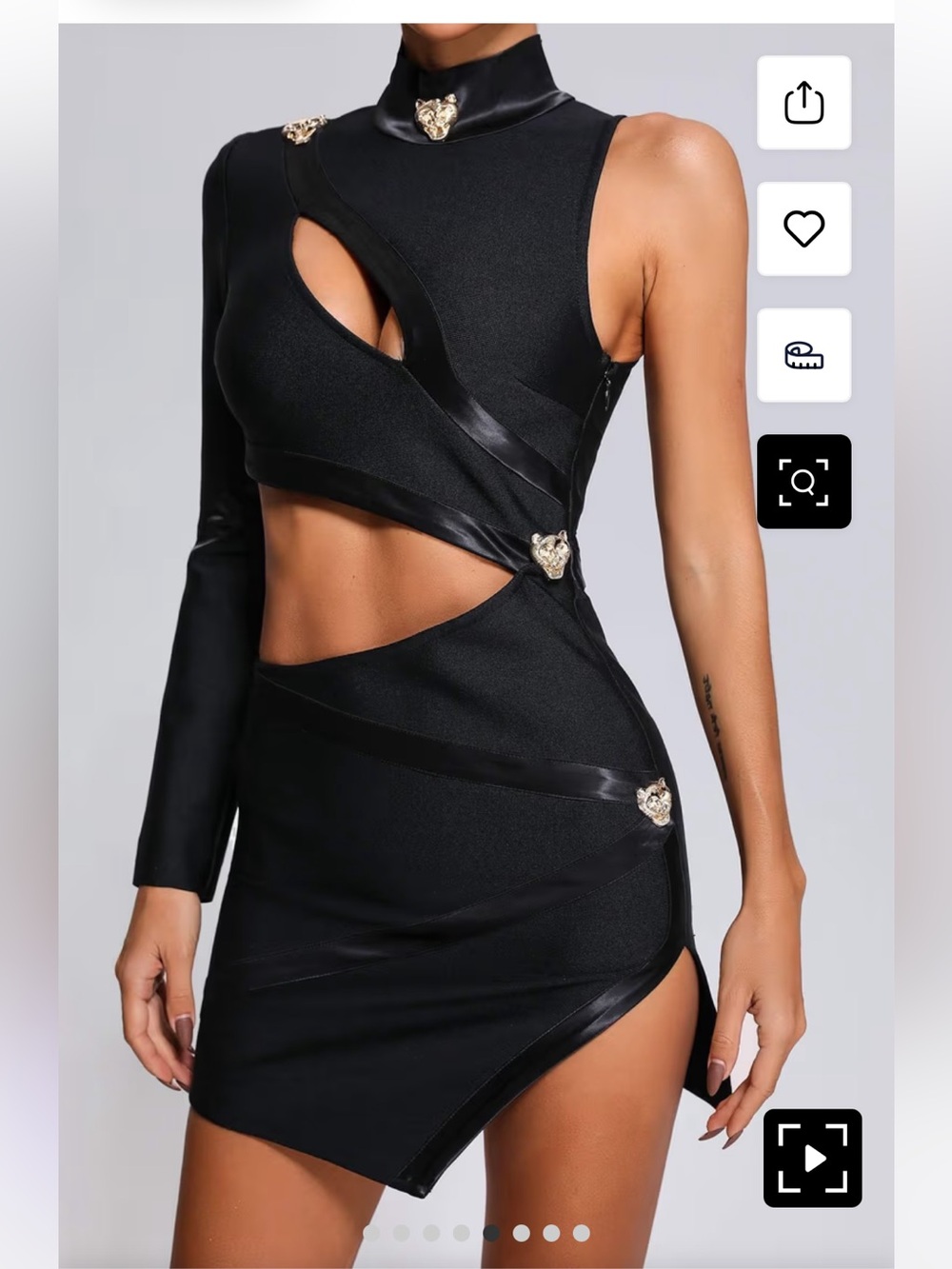 Bella Barnett One Shoulder Cutout Mini Bandage Dress - Picture 16 of 16
